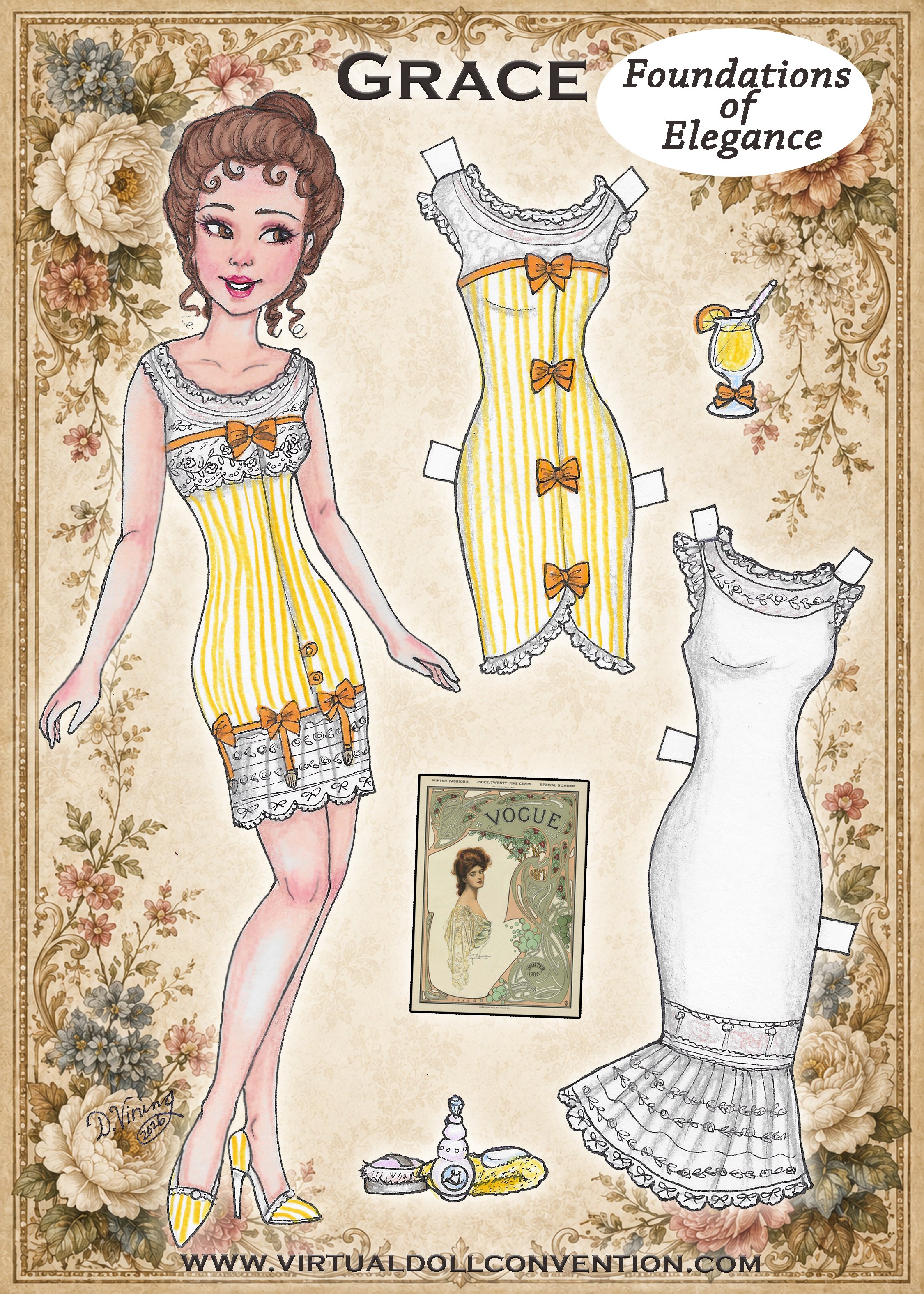 Rosewood Walk Paper Doll Set — VDC